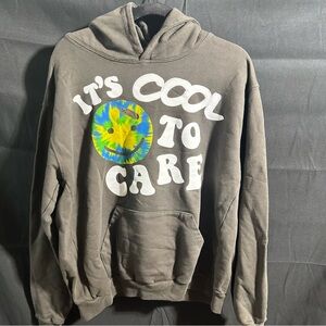 Lonely Ghost Men’s Oversized Heavyweight Gray Hoodie